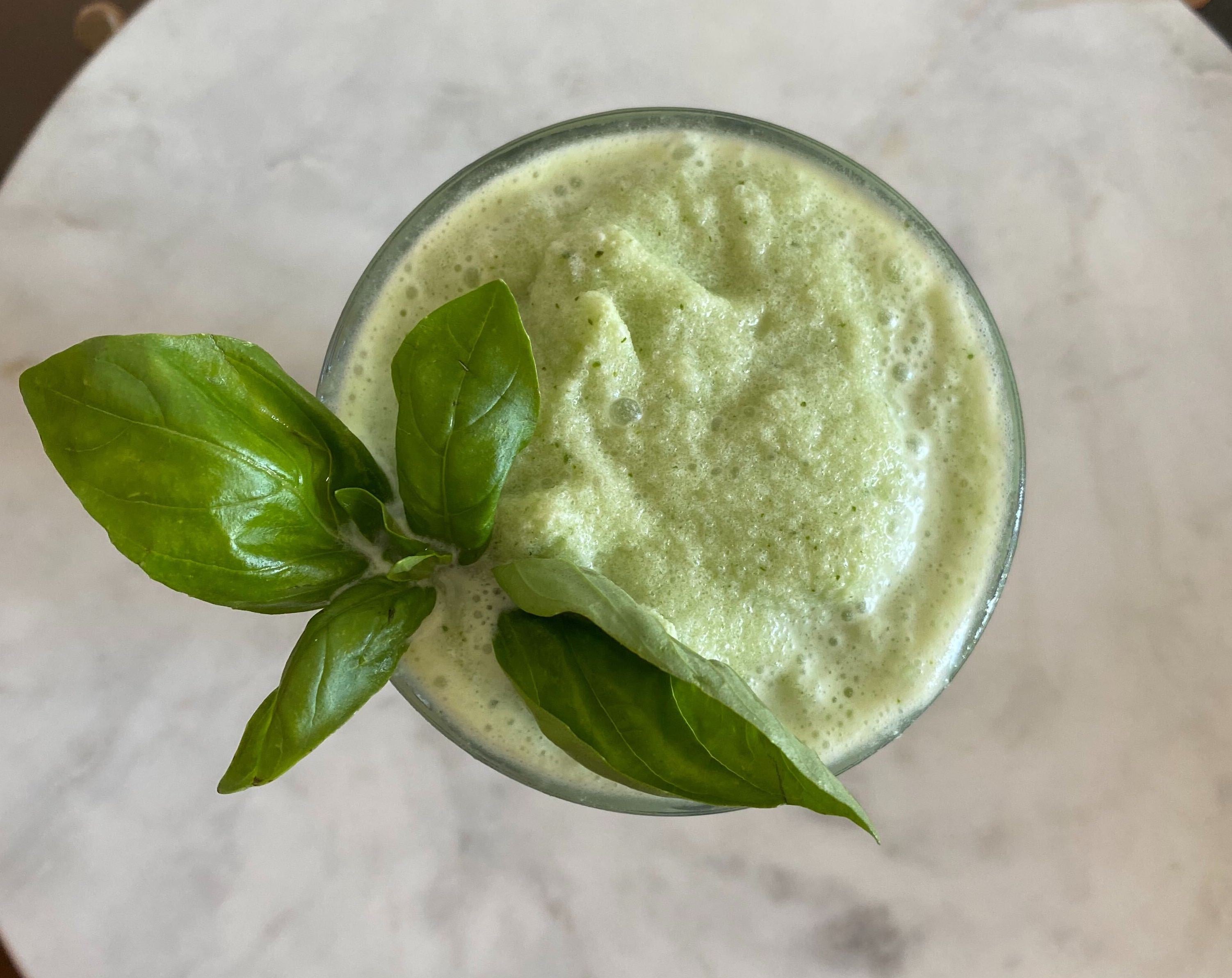 Frozen Coconut Basil Lemonade Mosaic