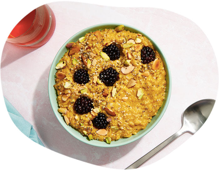 Vegan Turmeric and Blackberry Oats